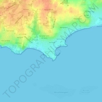 Topografische Karte Saint-Jacques, Höhe, Relief