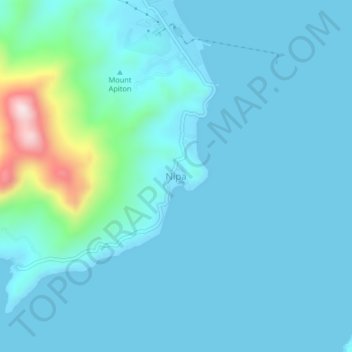 Topografische Karte Nipa, Höhe, Relief