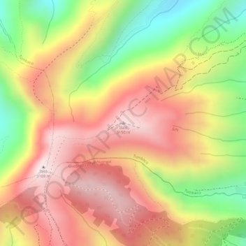 Topografische Karte Ilaló, Höhe, Relief