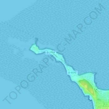 Topografische Karte Pointe de la Fumée, Höhe, Relief