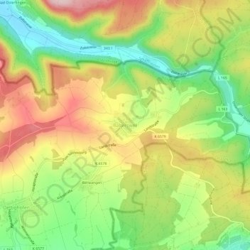 Topografische Karte Baltersweil, Höhe, Relief