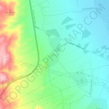 Topografische Karte İçmece, Höhe, Relief
