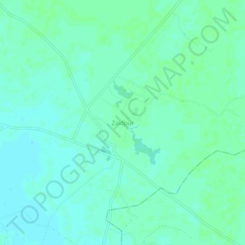 Topografische Karte Zaidpur, Höhe, Relief