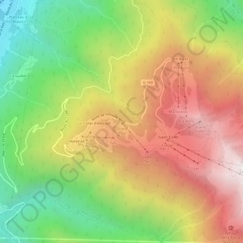 Topografische Karte Grand Paul, Höhe, Relief