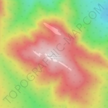 Topografische Karte Flood Mountain, Höhe, Relief