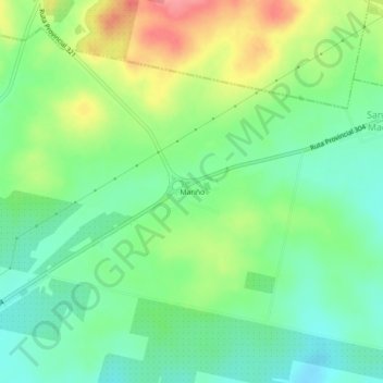 Topografische Karte Mariño, Höhe, Relief
