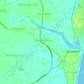 Topografische Karte Vittalapuram, Höhe, Relief