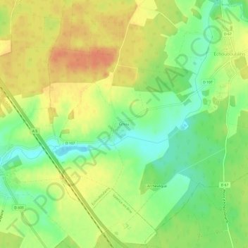 Topografische Karte Echou, Höhe, Relief