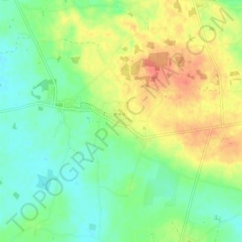 Topografische Karte Tandslet, Höhe, Relief