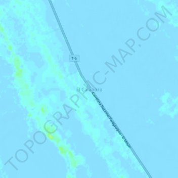 Topografische Karte El Calabozo, Höhe, Relief
