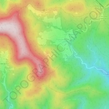 Topografische Karte Schwyz, Höhe, Relief