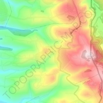 Topografische Karte Hula, Höhe, Relief