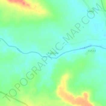 Topografische Karte Karmala, Höhe, Relief