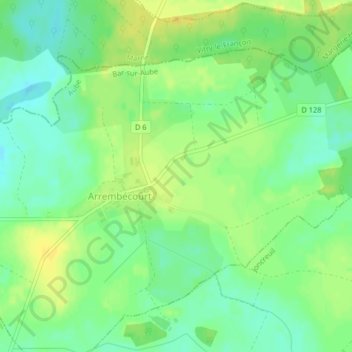 Topografische Karte Rouge Grange, Höhe, Relief