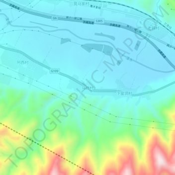 Topografische Karte 马趟村, Höhe, Relief