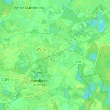 Topografische Karte Le Bassin, Höhe, Relief