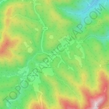 Topografische Karte Gscheid, Höhe, Relief