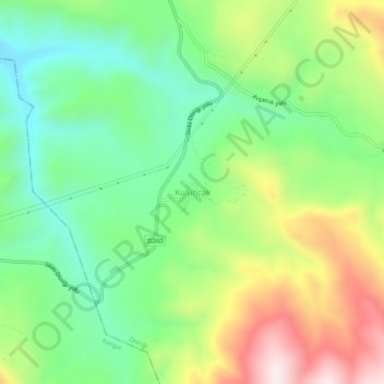 Topografische Karte Kuluncak, Höhe, Relief