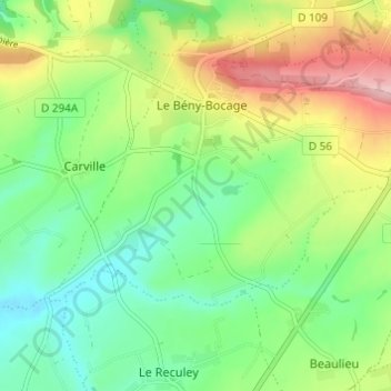 Topografische Karte Les Grandes Haises, Höhe, Relief