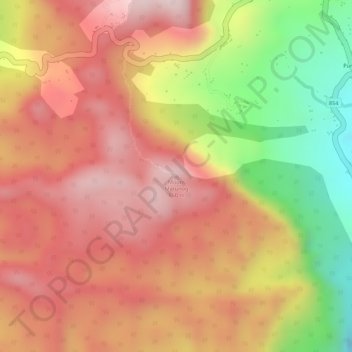 Topografische Karte Mount Matunog, Höhe, Relief