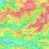 Topografische Karte Alpe, Höhe, Relief