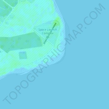 Topografische Karte Cape Canaveral, Höhe, Relief