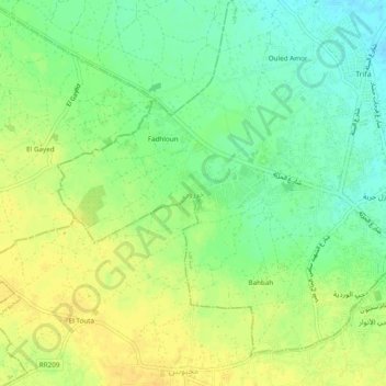 Topografische Karte Khazroun, Höhe, Relief