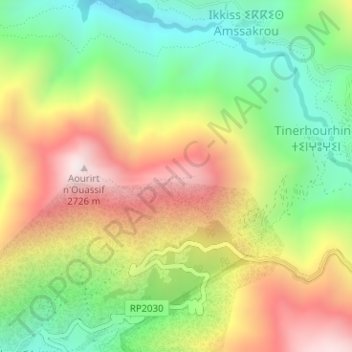 Topografische Karte RP2030, Höhe, Relief