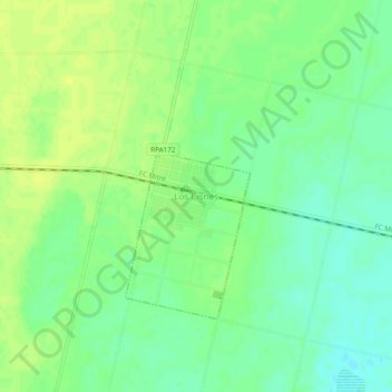 Topografische Karte Los Cisnes, Höhe, Relief