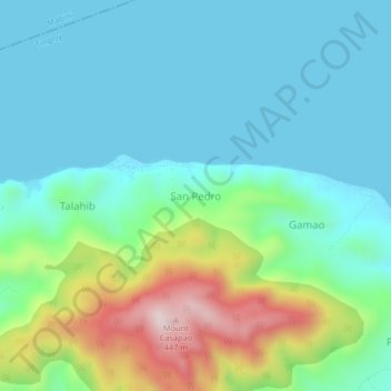 Topografische Karte San Pedro, Höhe, Relief