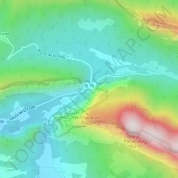 Topografische Karte Le Pertuis, Höhe, Relief