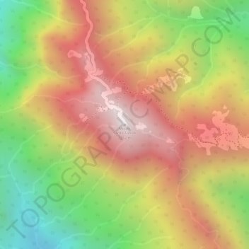 Topografische Karte Mount Santo Tomas, Höhe, Relief