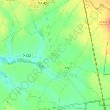 Topografische Karte Chamicy, Höhe, Relief