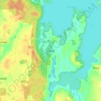 Topografische Karte Schönfließ, Höhe, Relief