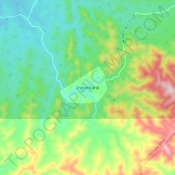 Topografische Karte Irvinebank, Höhe, Relief