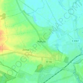 Topografische Karte Welsau, Höhe, Relief