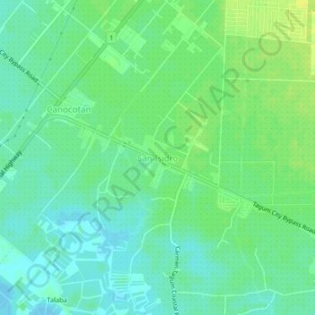 Topografische Karte San Isidro, Höhe, Relief