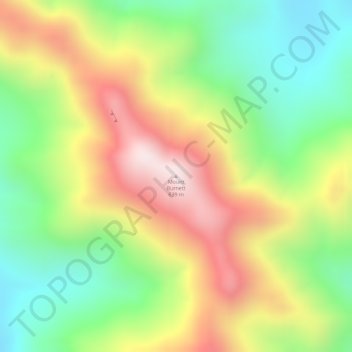 Topografische Karte Mount Burnett, Höhe, Relief