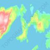 Topografische Karte Peleng Island, Höhe, Relief