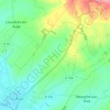 Topografische Karte Le Ménil Girard, Höhe, Relief