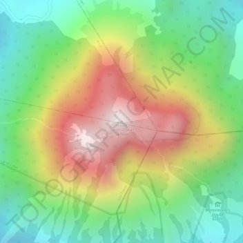 Topografische Karte Mount San Cristobal, Höhe, Relief
