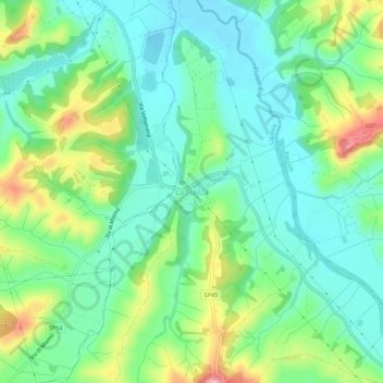 Topografische Karte La Sterza, Höhe, Relief