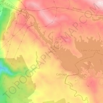 Topografische Karte Lewin, Höhe, Relief