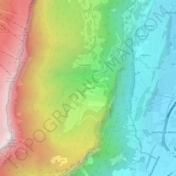 Topografische Karte La Dionne, Höhe, Relief