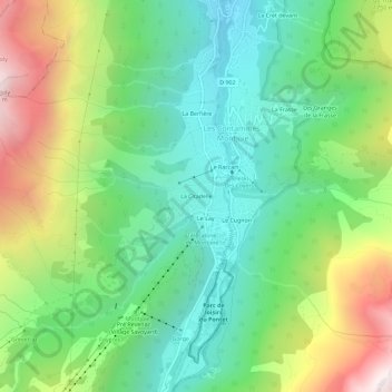 Topografische Karte La Citadelle, Höhe, Relief