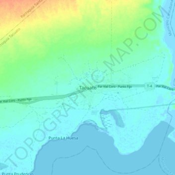 Topografische Karte Tacuato, Höhe, Relief