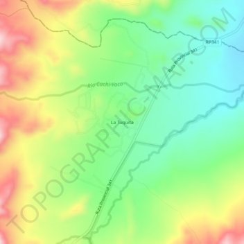 Topografische Karte La Tuquita, Höhe, Relief