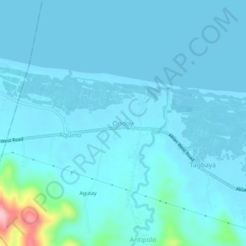 Topografische Karte Ondoy, Höhe, Relief