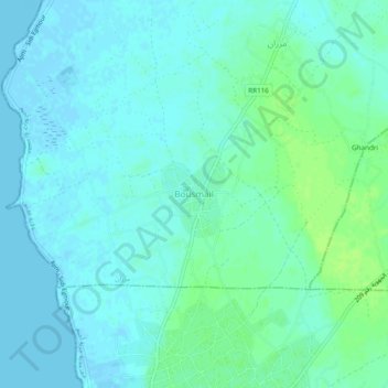 Topografische Karte Bousmail, Höhe, Relief