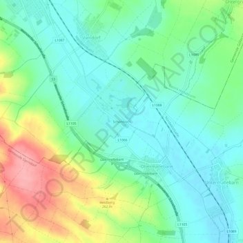 Topografische Karte Schönborn, Höhe, Relief